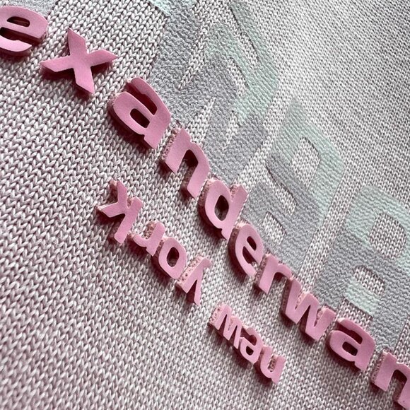 Alexander Wang Pink Printed Lettering T-Shirt - Picture 6 of 9